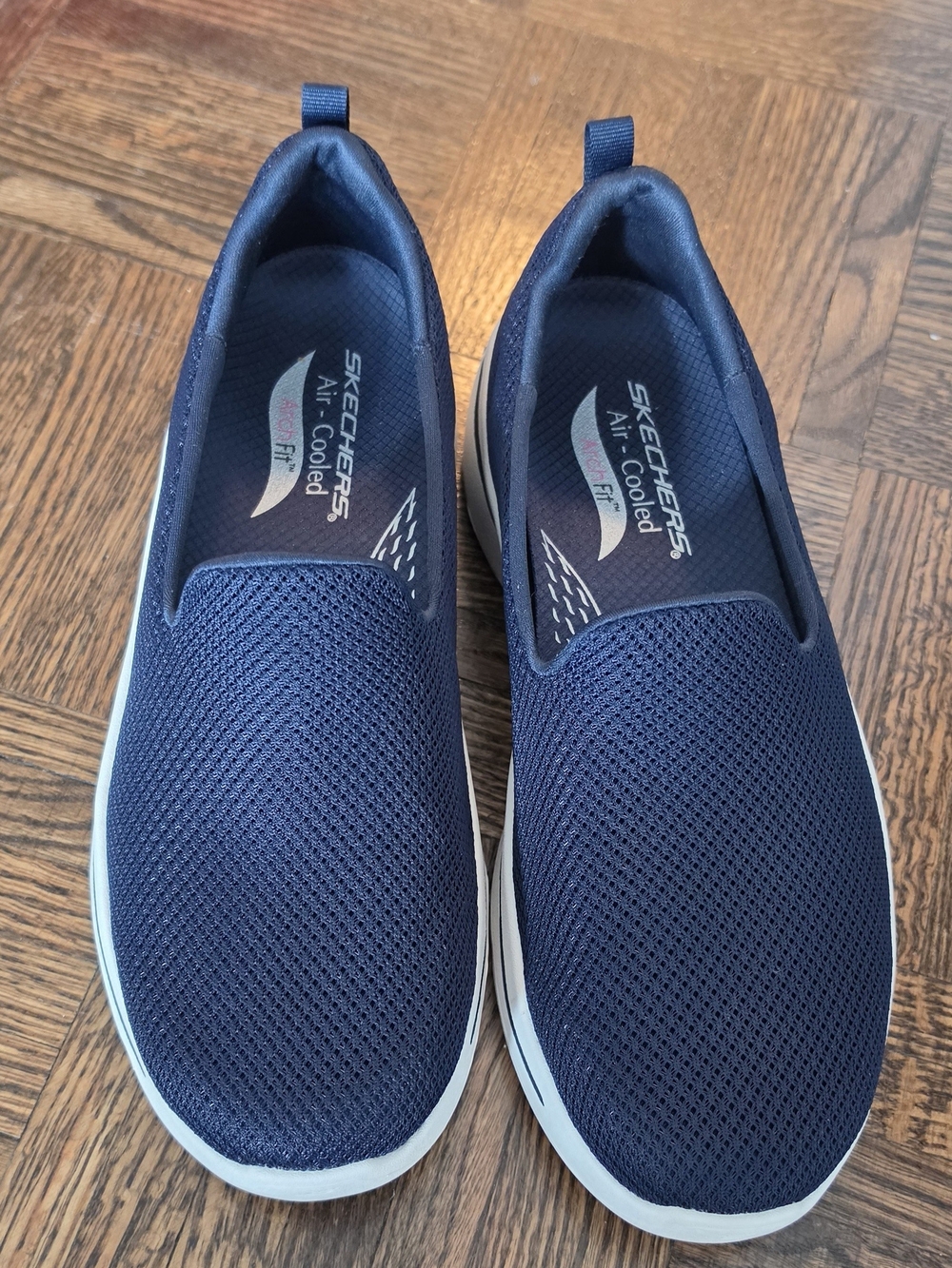 Skechers Navy Mesh Slip-On Loafers